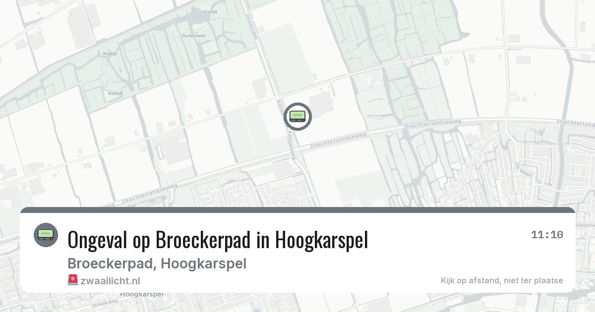 Ongeval op Broeckerpad in Hoogkarspel — 21 feb 2026