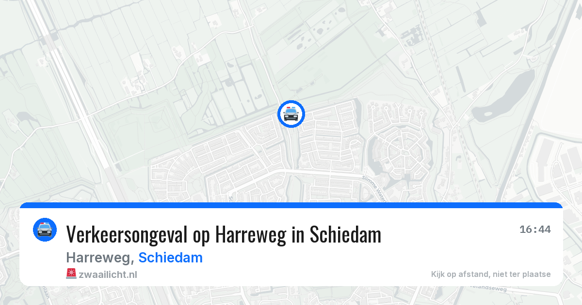 Verkeersongeval op Harreweg in Schiedam — 11 jul 2026