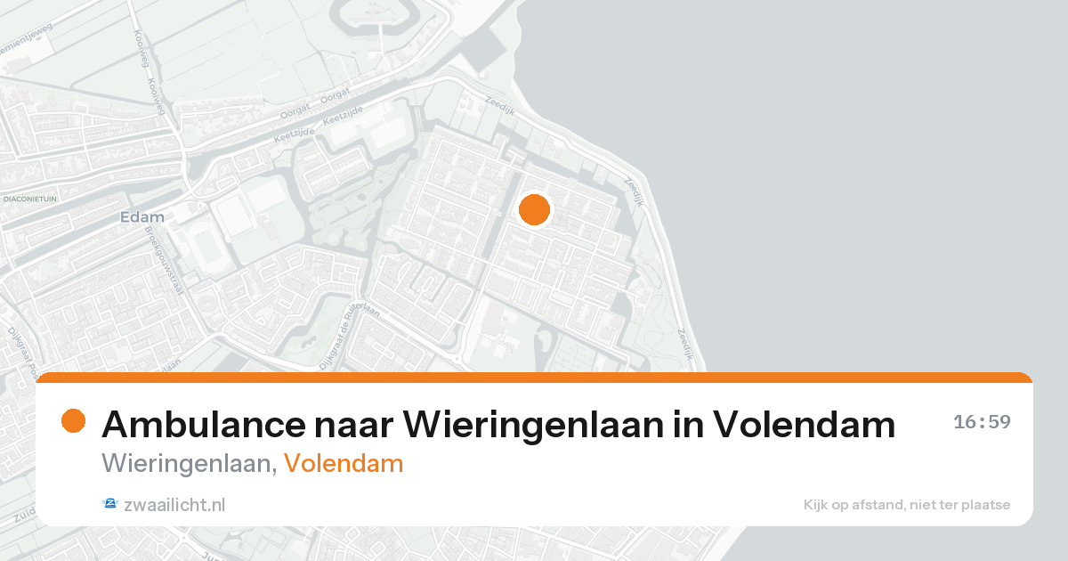 Ambulance naar Wieringenlaan in Volendam — 31 mei 2026