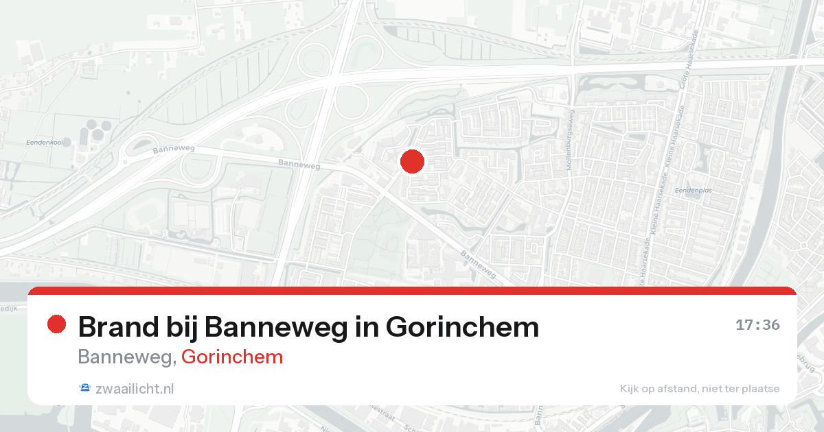 Brand bij Banneweg in Gorinchem — 20 aug 2026