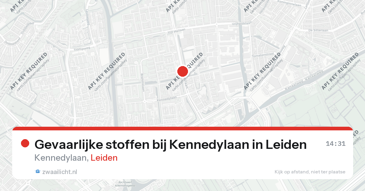 Gevaarlijke stoffen bij Kennedylaan in Leiden — 4 mrt 2026