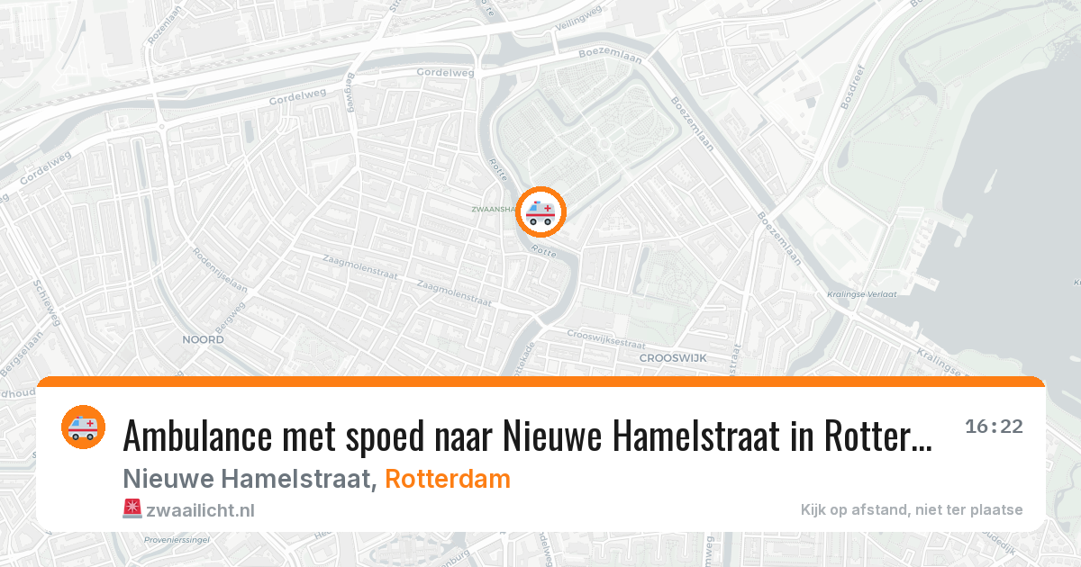 Ambulance met spoed naar Nieuwe Hamelstraat in Rotterdam — 25 apr 2026