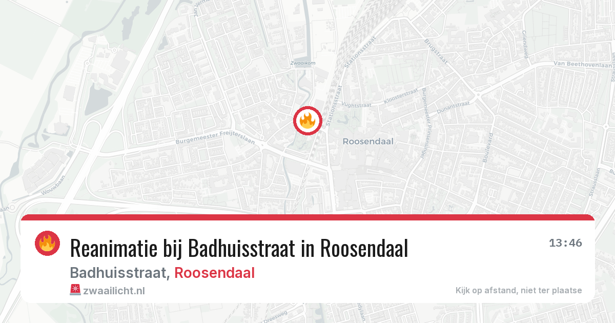 Reanimatie bij Badhuisstraat in Roosendaal — 6 mei 2026