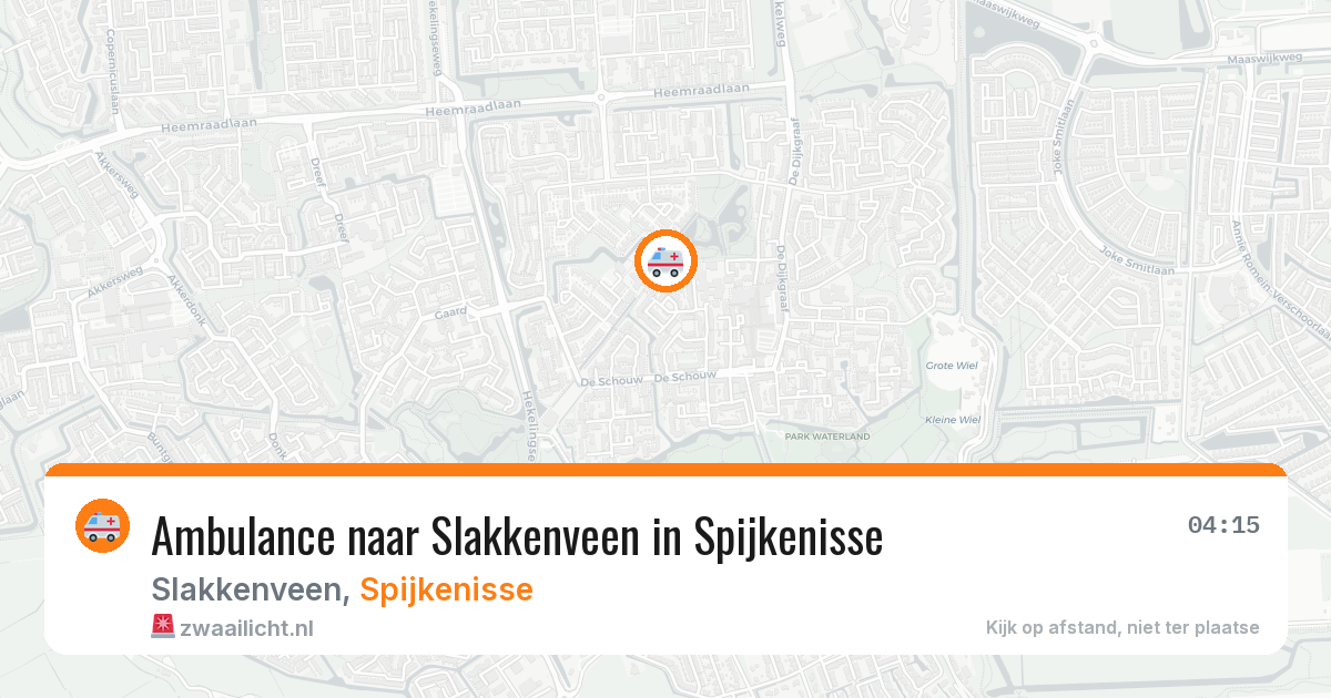Ambulance naar Slakkenveen in Spijkenisse — 26 jun 2026