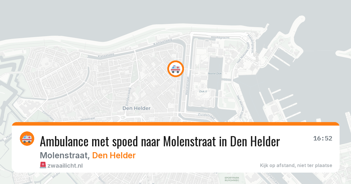 Ambulance met spoed naar Molenstraat in Den Helder — 3 jul 2026