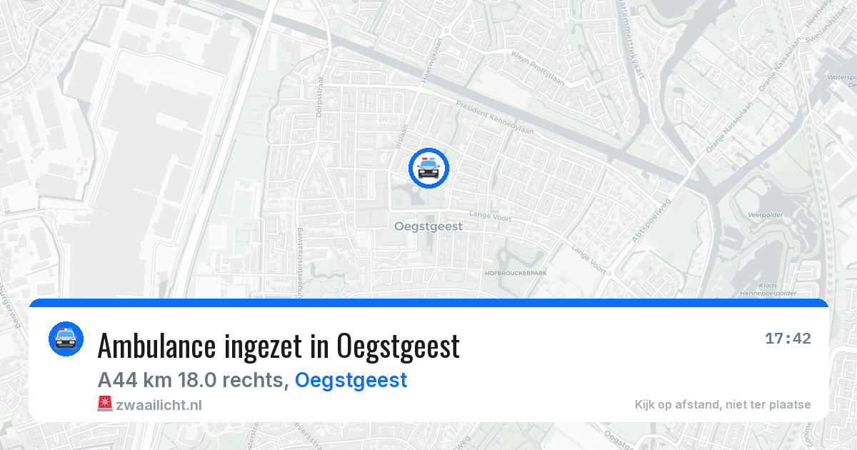 Ambulance ingezet in Oegstgeest — 19 jun 2026
