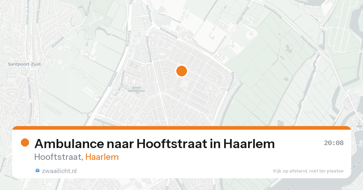 Ambulance naar Hooftstraat in Haarlem — 15 aug 2026
