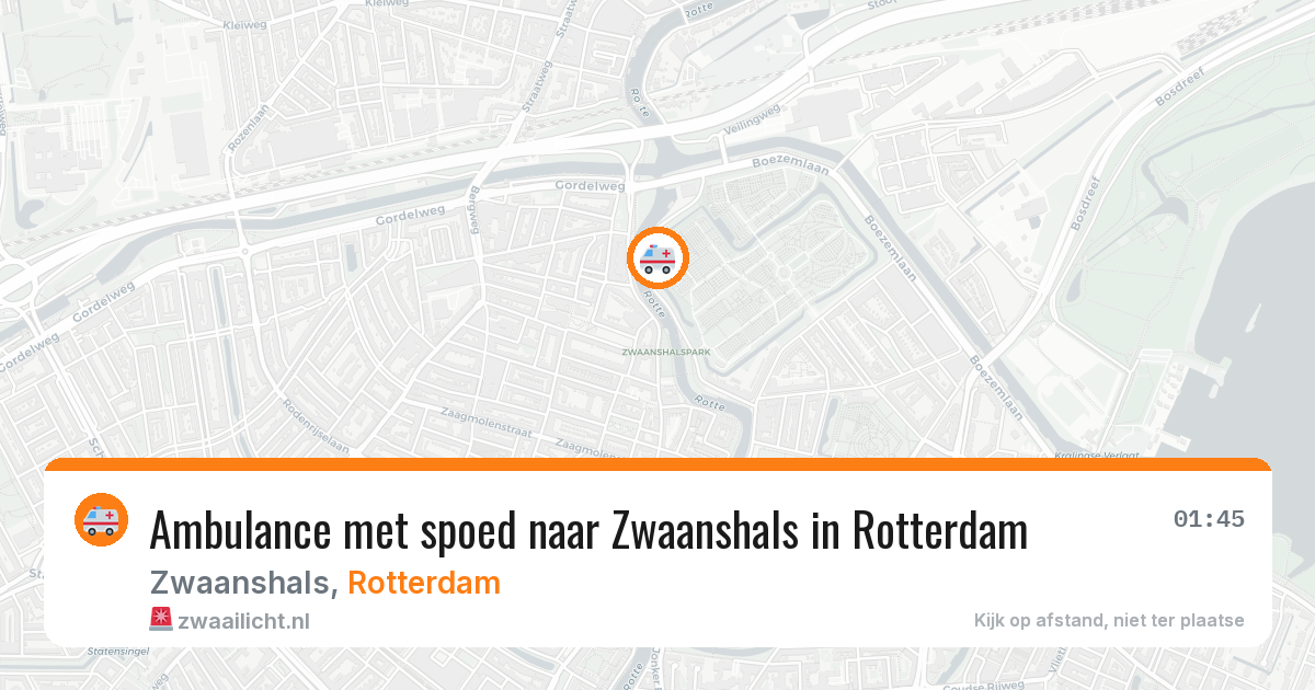 Ambulance met spoed naar Zwaanshals in Rotterdam — 17 mrt 2026