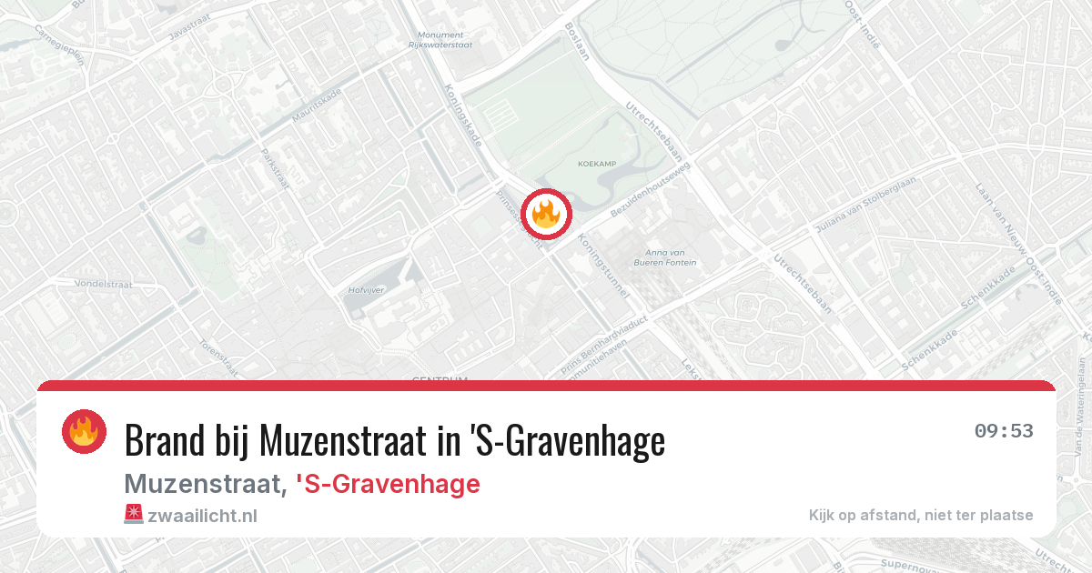 Brand bij Muzenstraat in 'S-Gravenhage — 13 aug 2026