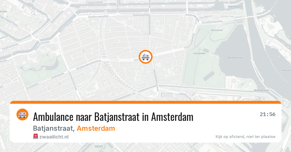 Ambulance naar Batjanstraat in Amsterdam — 21 jun 2026