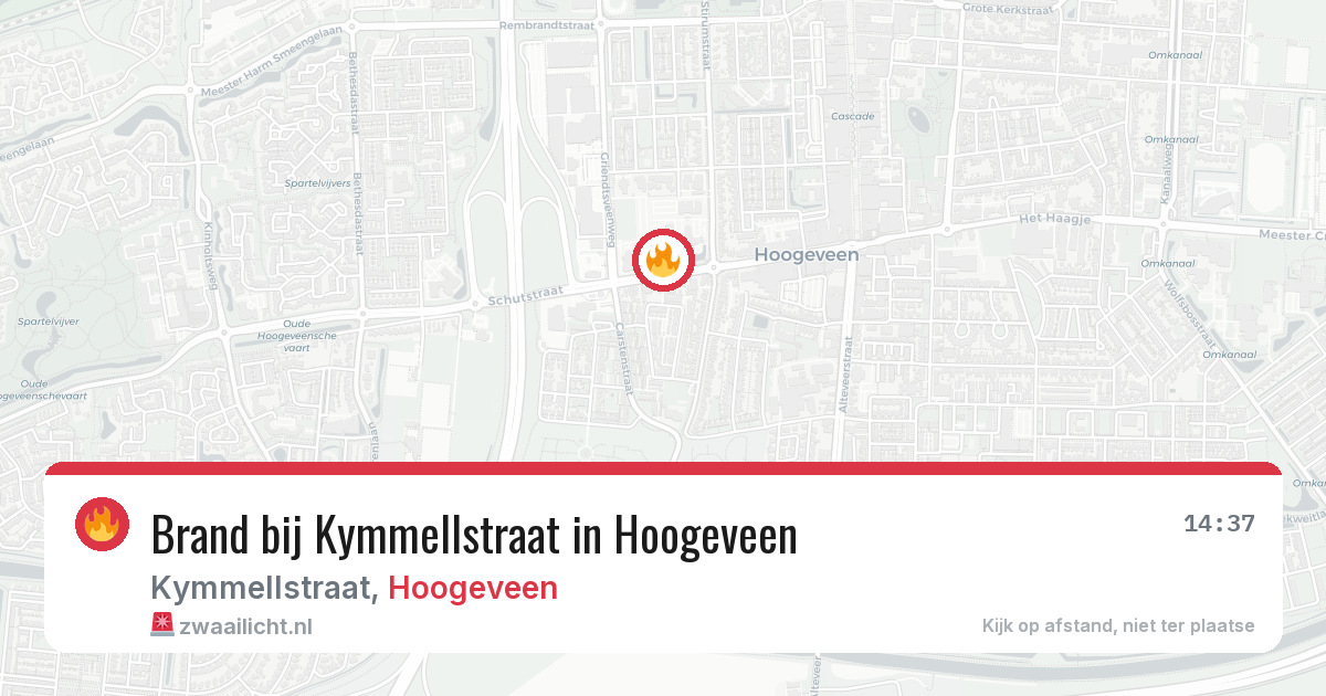 Brand bij Kymmellstraat in Hoogeveen — 20 jul 2026