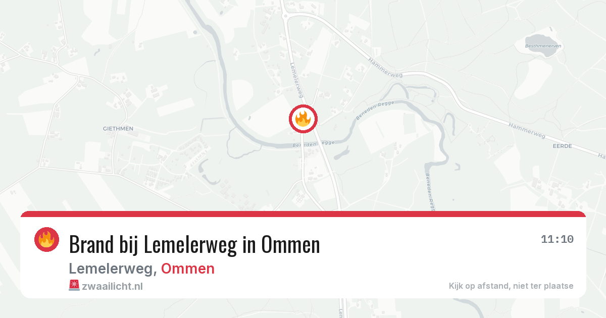 Brand bij Lemelerweg in Ommen — 19 jun 2026