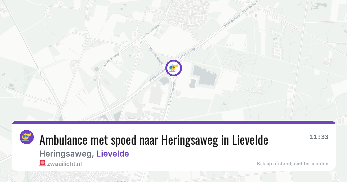 Ambulance met spoed naar Heringsaweg in Lievelde — 18 jul 2026