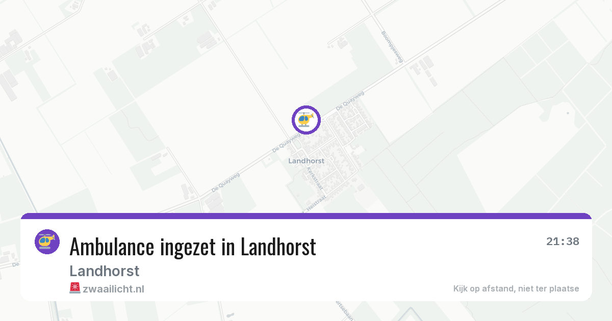 Ambulance ingezet in Landhorst — 3 aug 2026