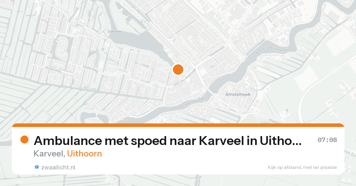 Ambulance met spoed naar Karveel in Uithoorn — 16 jun 2026