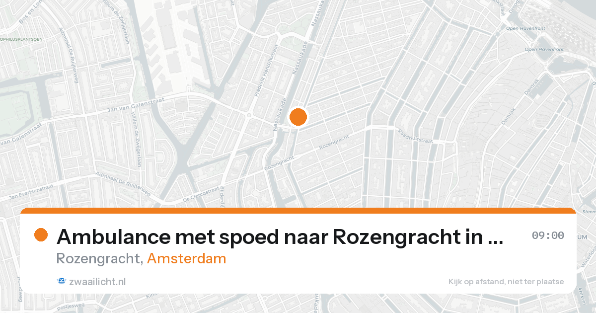 Ambulance met spoed naar Rozengracht in Amsterdam — 16 aug 2026