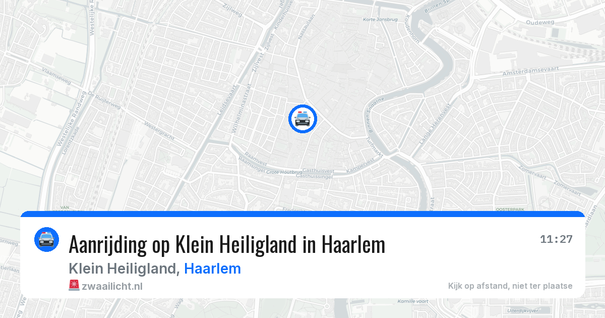 Aanrijding op Klein Heiligland in Haarlem — 19 jun 2026