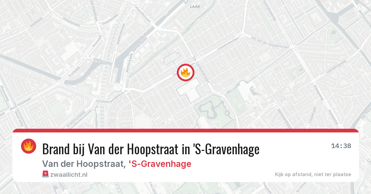 Brand bij Van der Hoopstraat in 'S-Gravenhage — 8 jun 2026