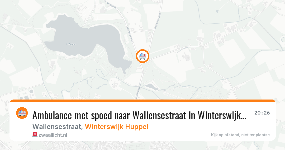 Ambulance met spoed naar Waliensestraat in Winterswijk Huppel — 23 mei 2026