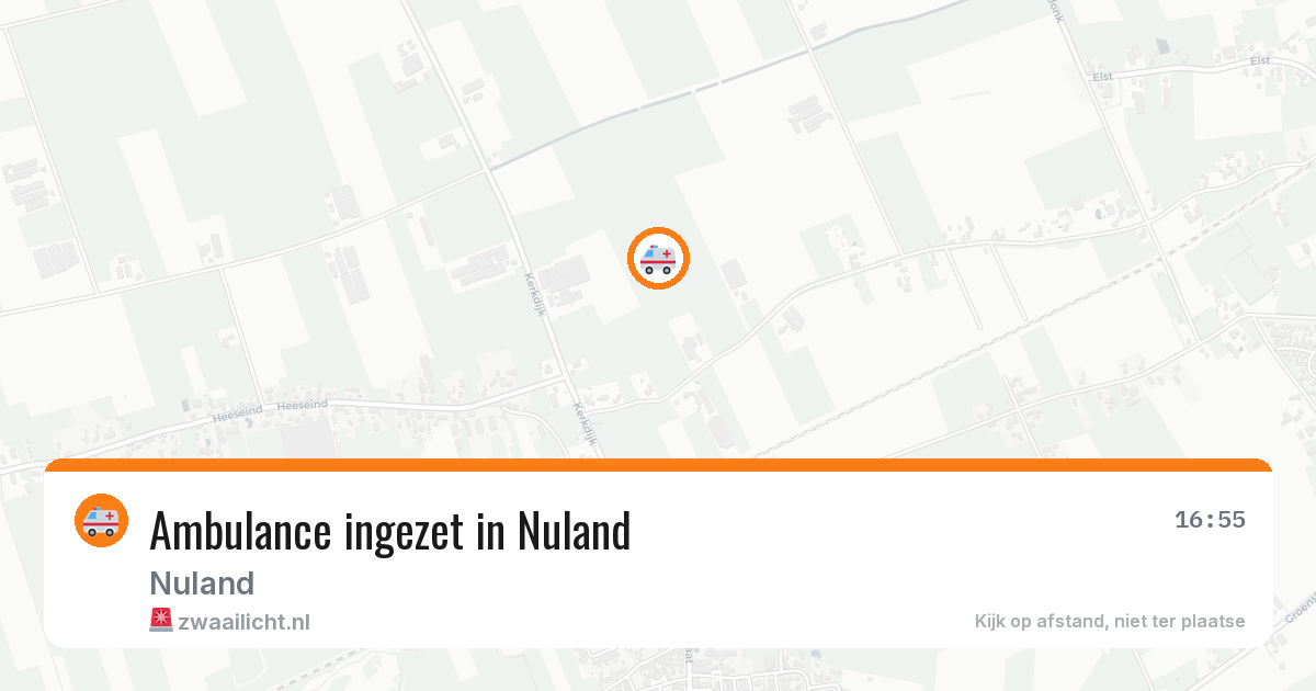 Ambulance ingezet in Nuland — 12 aug 2026