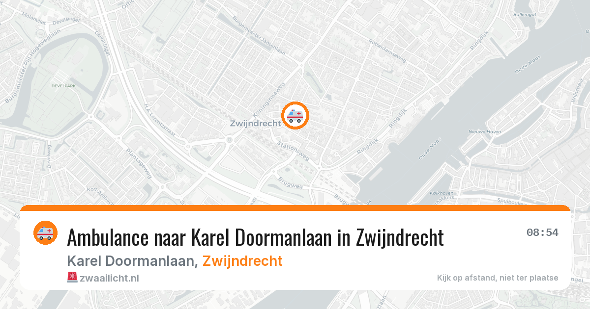 Ambulance naar Karel Doormanlaan in Zwijndrecht — 9 apr 2026