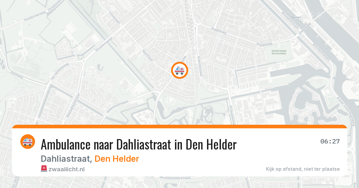 Ambulance naar Dahliastraat in Den Helder — 10 mei 2026