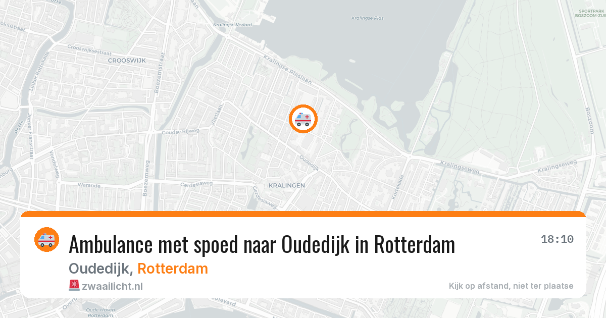 Ambulance met spoed naar Oudedijk in Rotterdam — 10 aug 2026