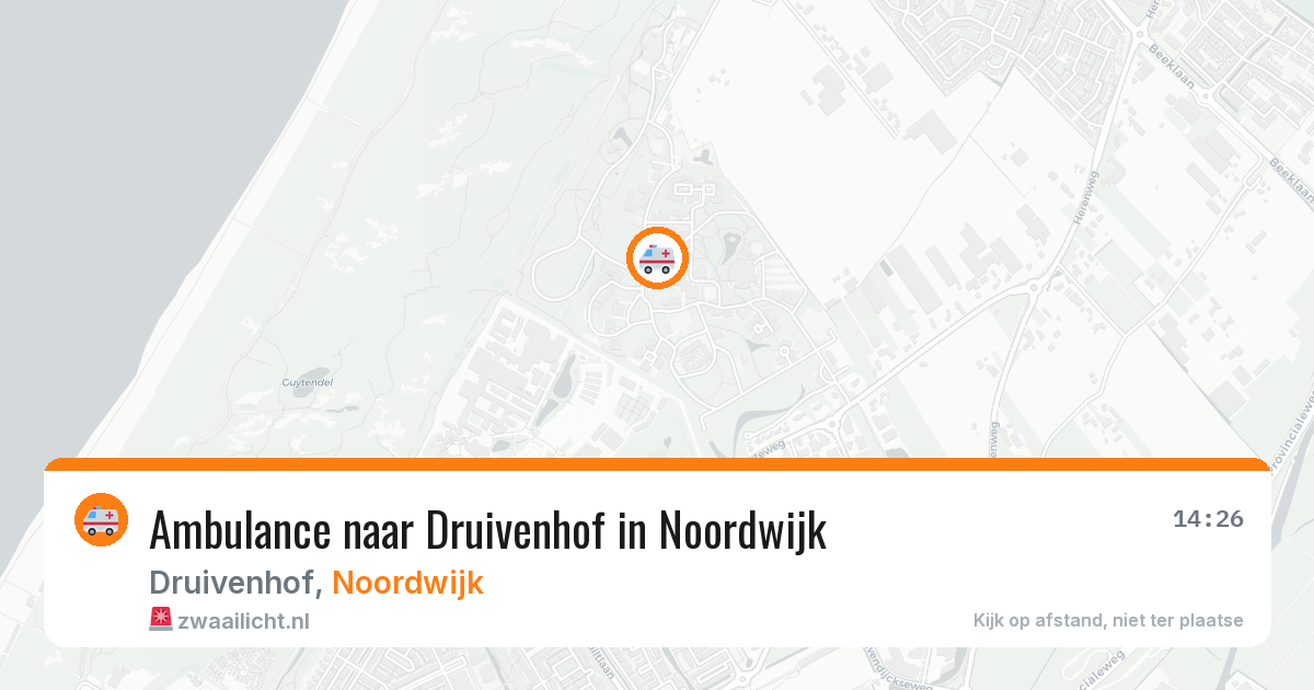 Ambulance naar Druivenhof in Noordwijk — 25 jun 2026