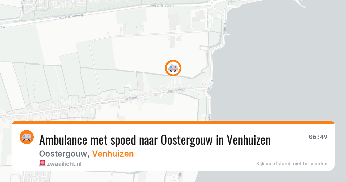 Ambulance met spoed naar Oostergouw in Venhuizen — 2 mrt 2026