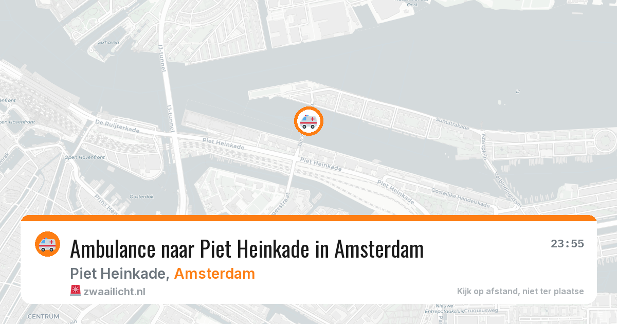 Ambulance naar Piet Heinkade in Amsterdam — 11 aug 2026