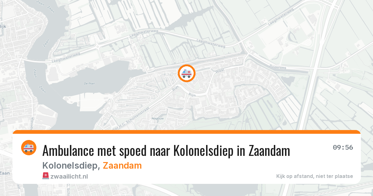 Ambulance met spoed naar Kolonelsdiep in Zaandam — 5 jul 2026