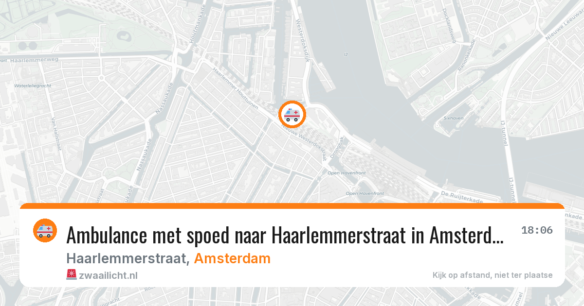 Ambulance met spoed naar Haarlemmerstraat in Amsterdam — 28 apr 2026