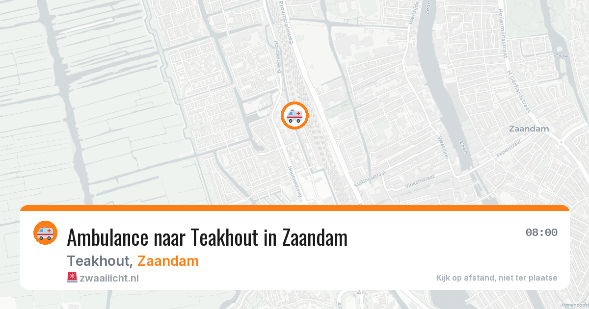 Ambulance naar Teakhout in Zaandam — 21 mrt 2026