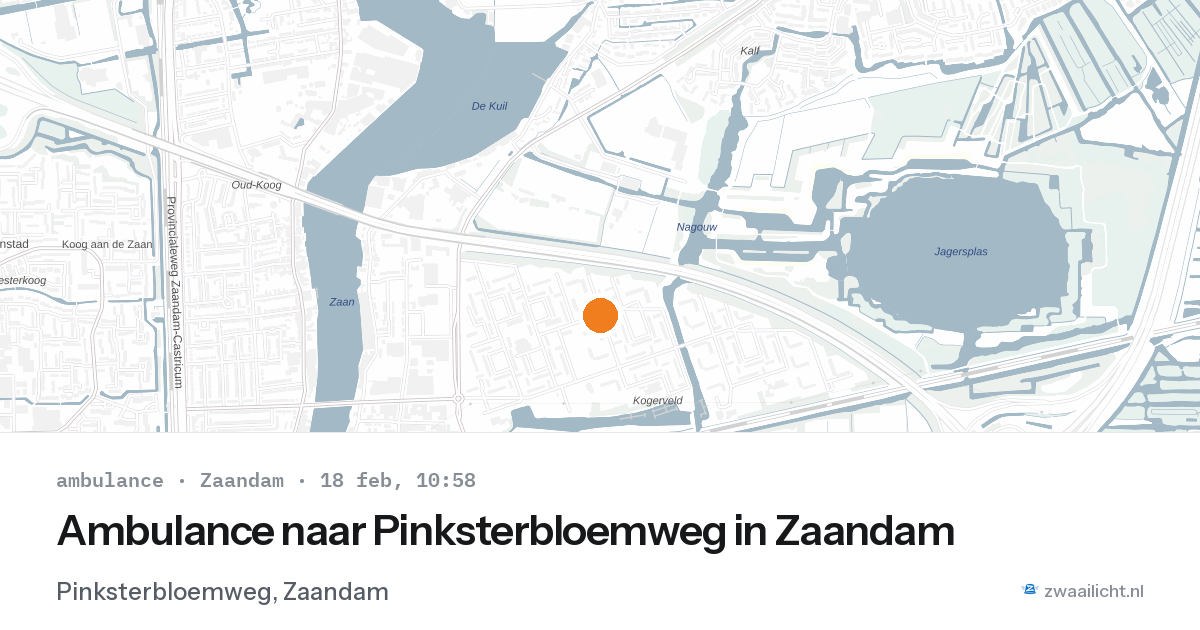 Ambulance naar Pinksterbloemweg in Zaandam — 18 feb 2026