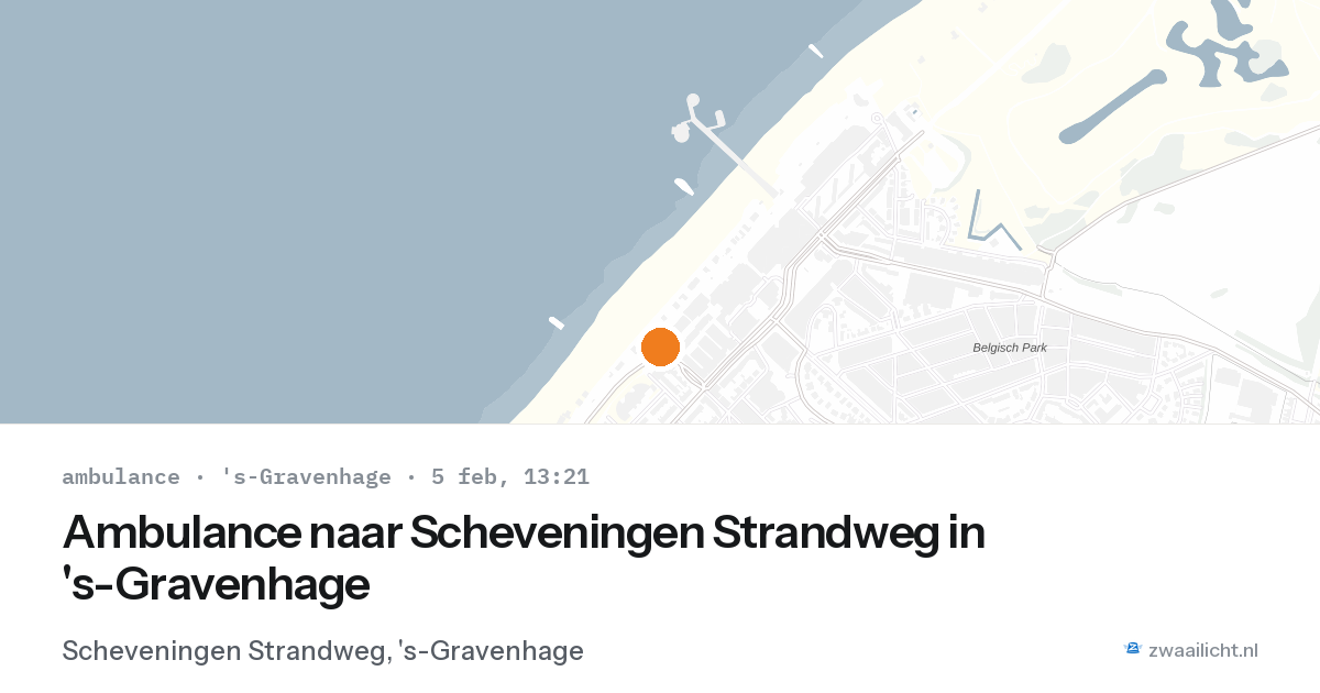 Ambulance naar Scheveningen Strandweg in 's-Gravenhage — 5 feb 2026