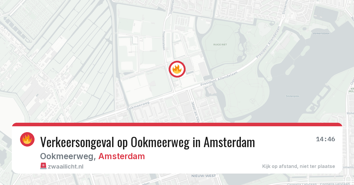 Verkeersongeval op Ookmeerweg in Amsterdam — 20 mrt 2026