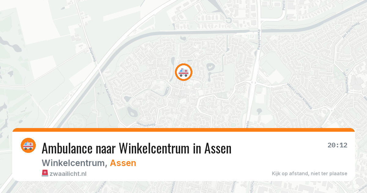 Ambulance naar Winkelcentrum in Assen — 25 jun 2026