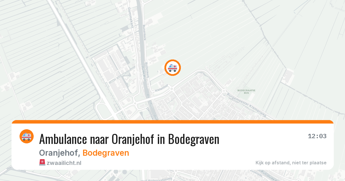 Ambulance naar Oranjehof in Bodegraven — 29 mei 2026