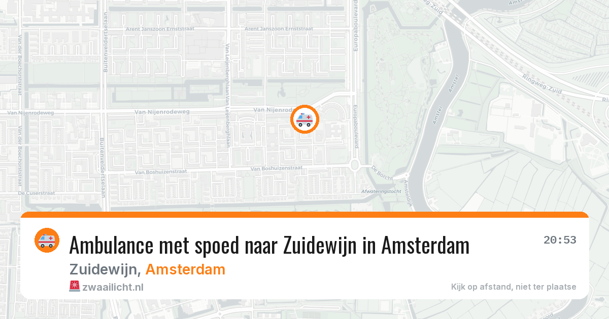 Ambulance met spoed naar Zuidewijn in Amsterdam — 1 jun 2026