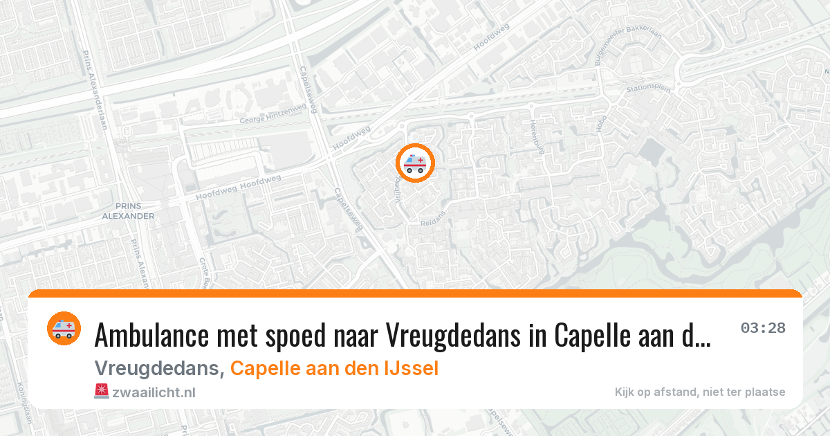 Ambulance met spoed naar Vreugdedans in Capelle aan den IJssel — 29 jan 2026