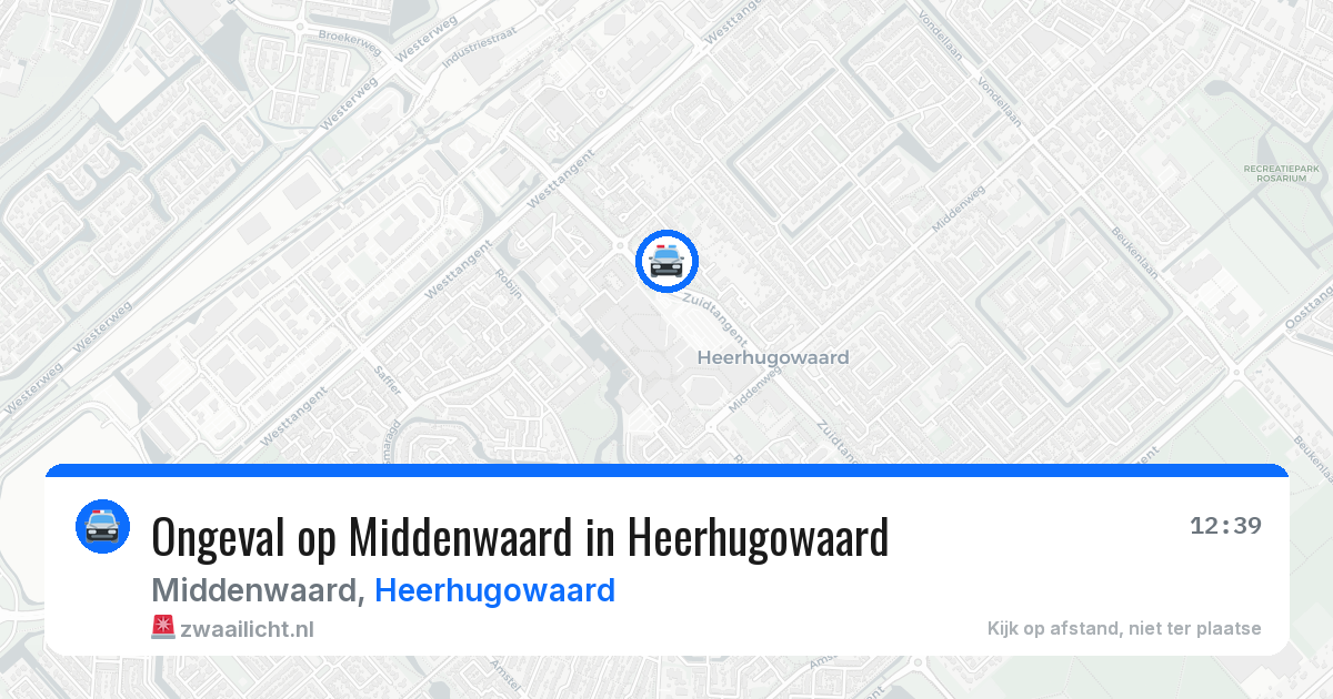 Ongeval op Middenwaard in Heerhugowaard — 18 jun 2026