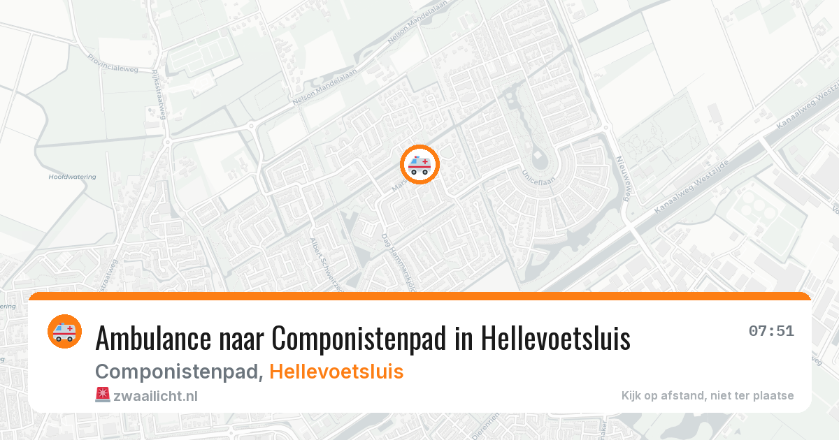 Ambulance naar Componistenpad in Hellevoetsluis — 20 jun 2026