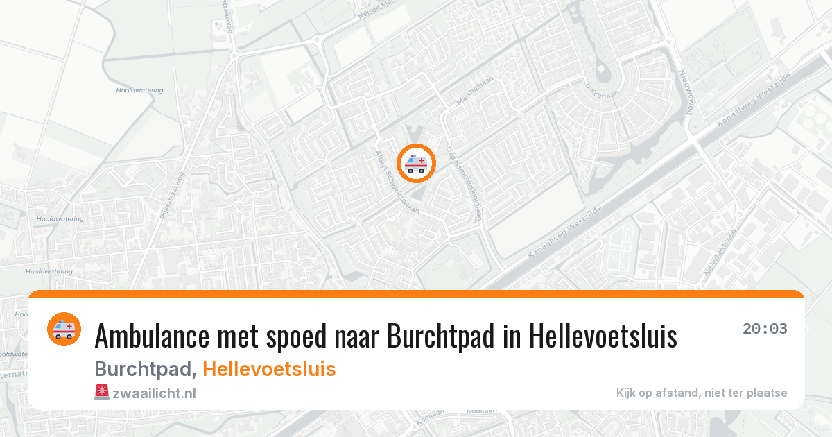 Ambulance met spoed naar Burchtpad in Hellevoetsluis — 26 jun 2026
