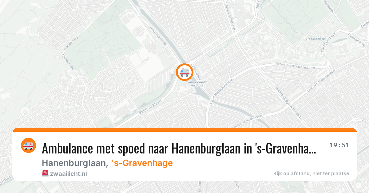 Ambulance met spoed naar Hanenburglaan in 's-Gravenhage — 10 jul 2026