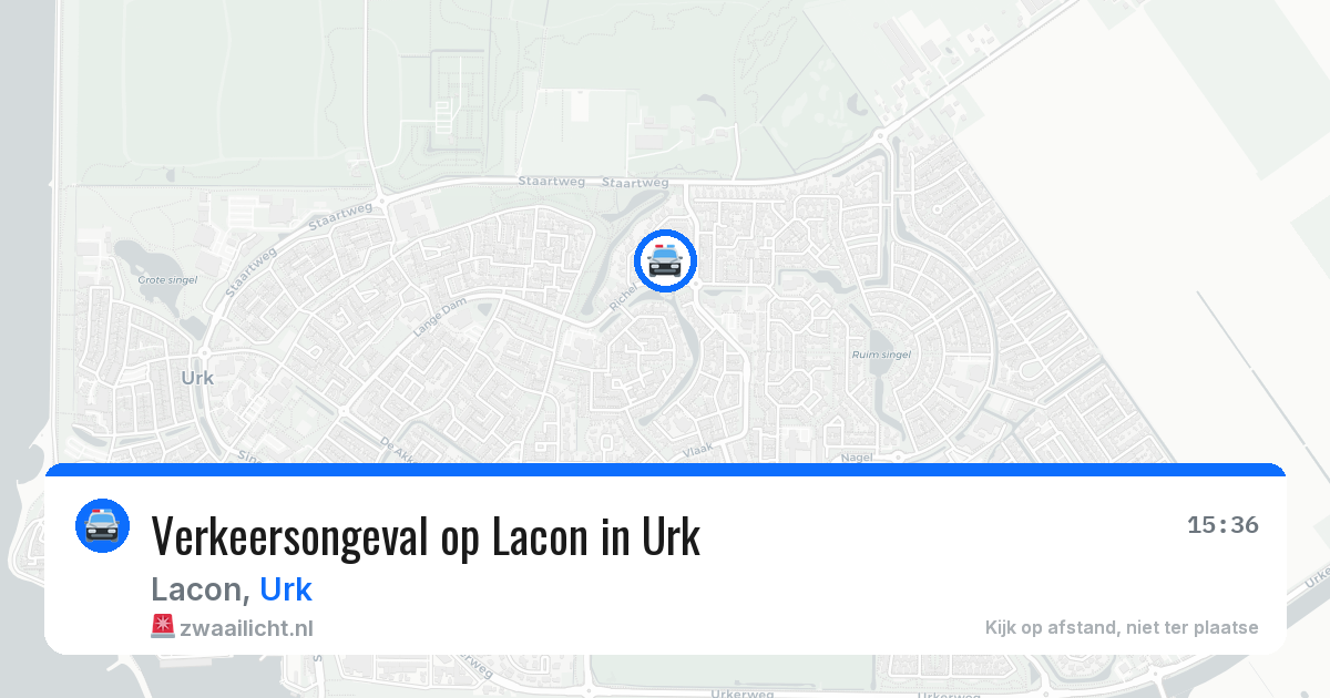Verkeersongeval op Lacon in Urk — 23 jun 2026