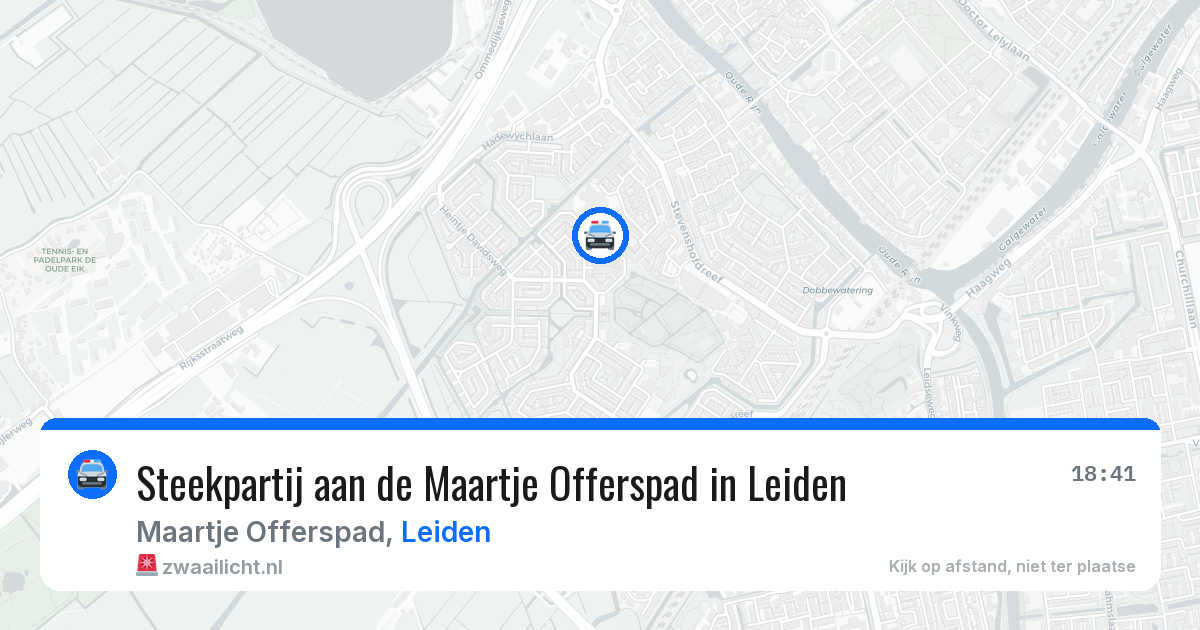 Steekpartij aan de Maartje Offerspad in Leiden — 14 jul 2026