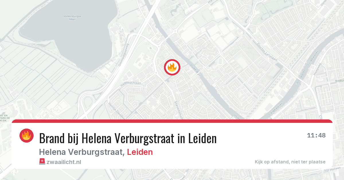 Brand bij Helena Verburgstraat in Leiden — 5 mei 2026