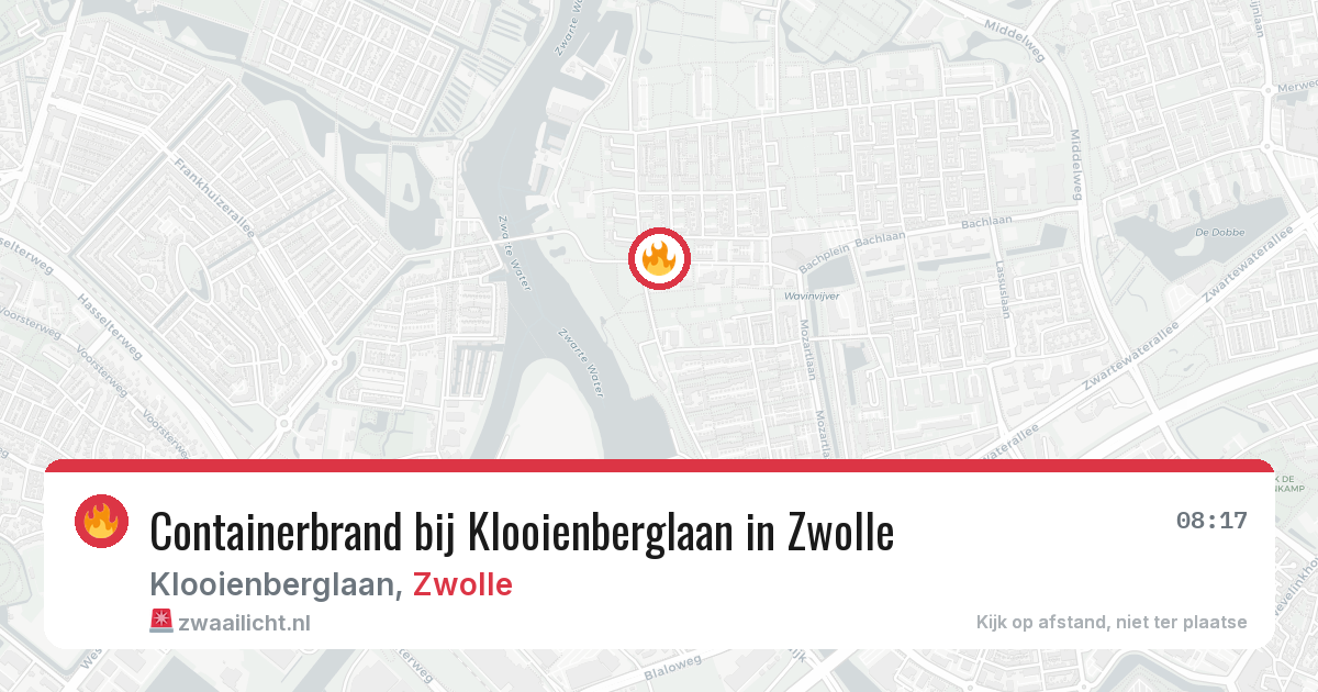 Containerbrand bij Klooienberglaan in Zwolle — 1 jul 2026
