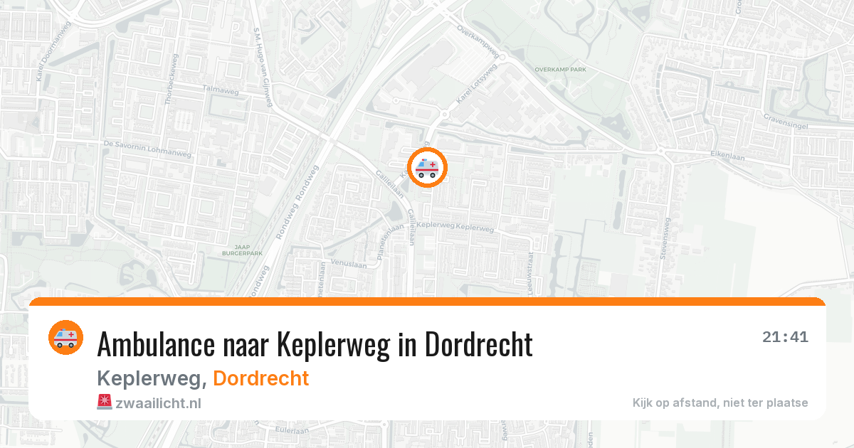 Ambulance naar Keplerweg in Dordrecht — 5 jul 2026