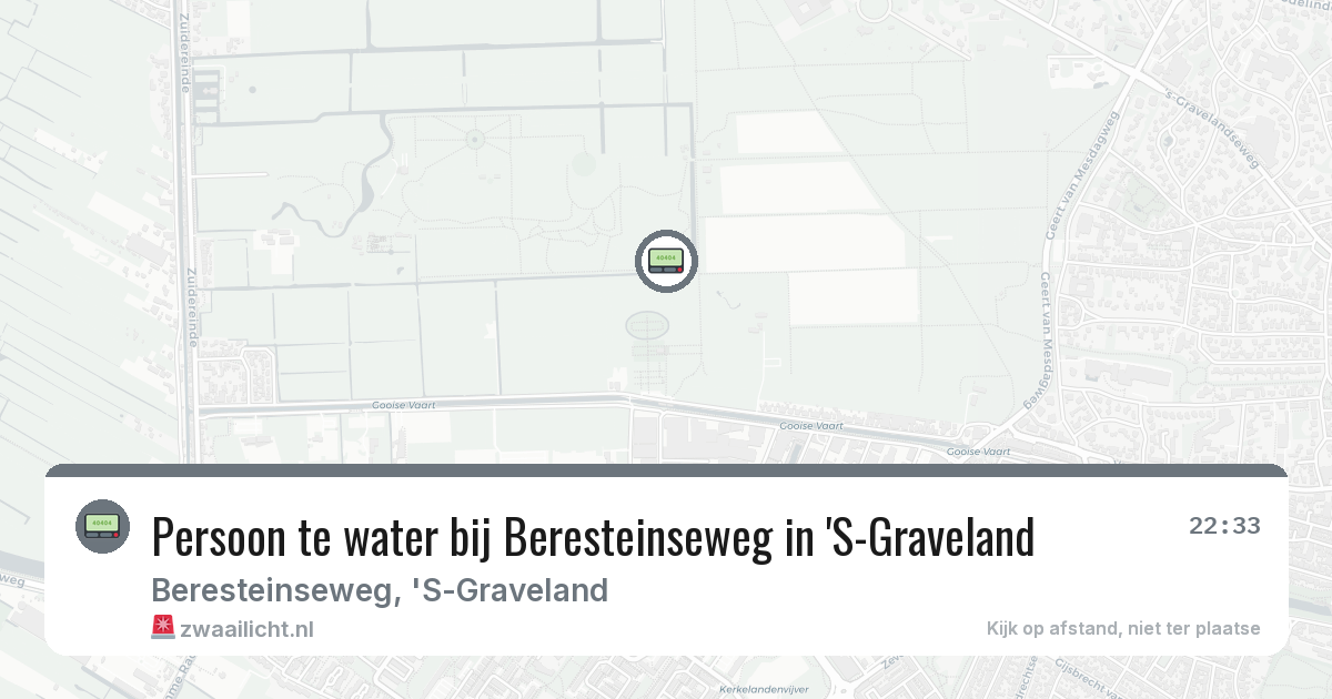 Persoon te water bij Beresteinseweg in 'S-Graveland — 20 feb 2026